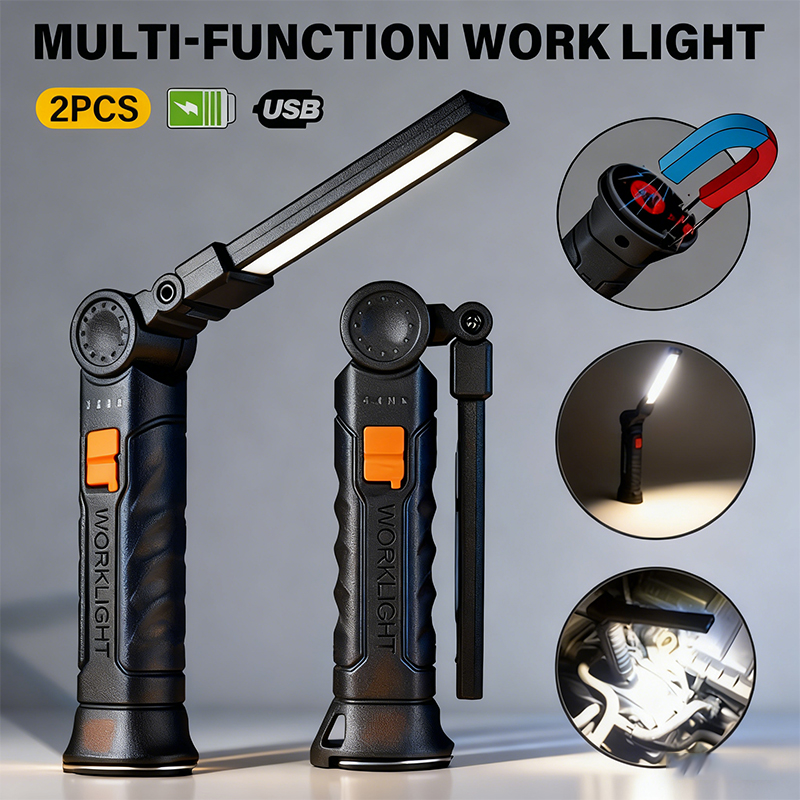 Outdoor Camping Lampe - Portable COB LED Flashlight USB Rechargeable