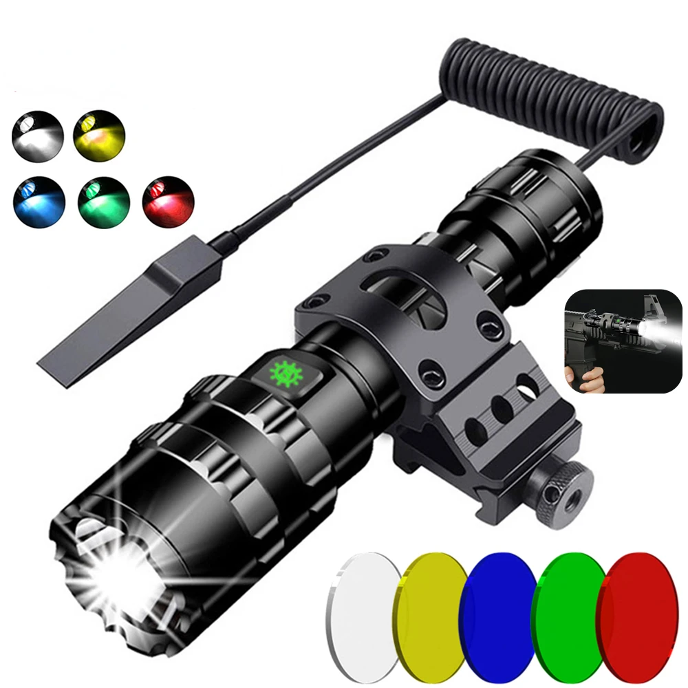 Outdoor Camping Glamping Share - LED Tactical Hunting Flashlight USB Rechargeable