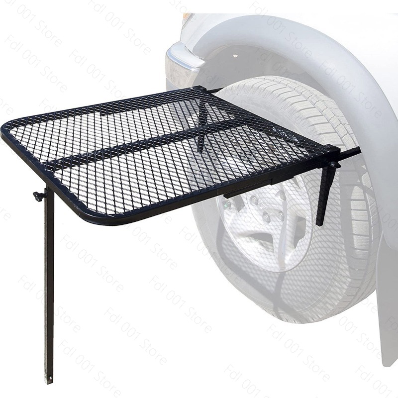 Outdoor Camping Table - Car Camping Grill Tire Metal Folding
