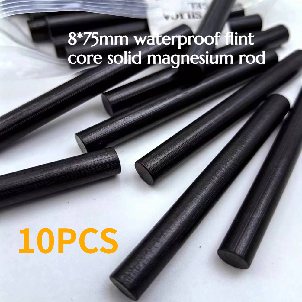 Fire Starter Flint - 10PCS 8*75mm Waterproof Flint Core Solid