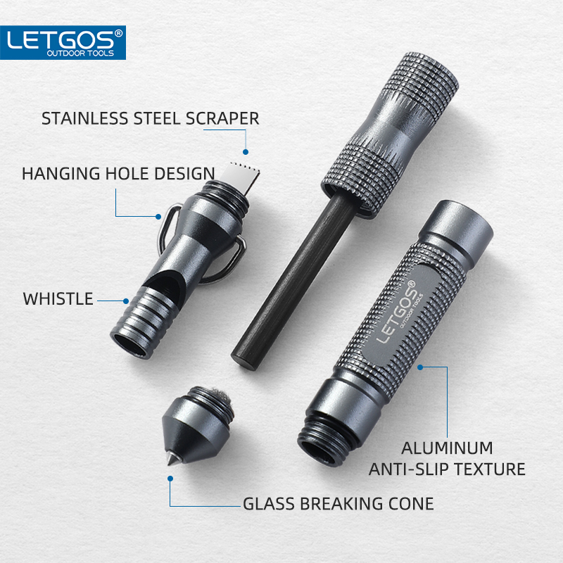 Fire Starter Flint - New Waterproof High Decibel Survival Whistle