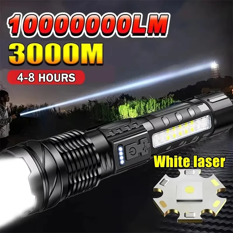Outdoor Camping Lampe - Powerful LED Flashlight Battery Display USB