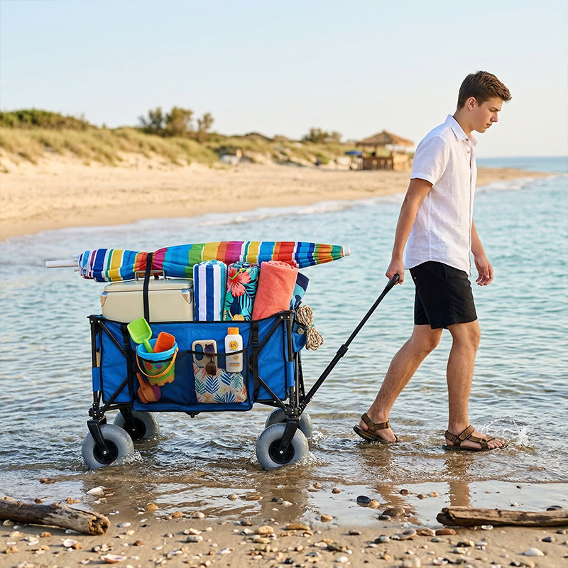 Foldable Metal Beach Wagon Qui - Outdoor Camping Table review and price