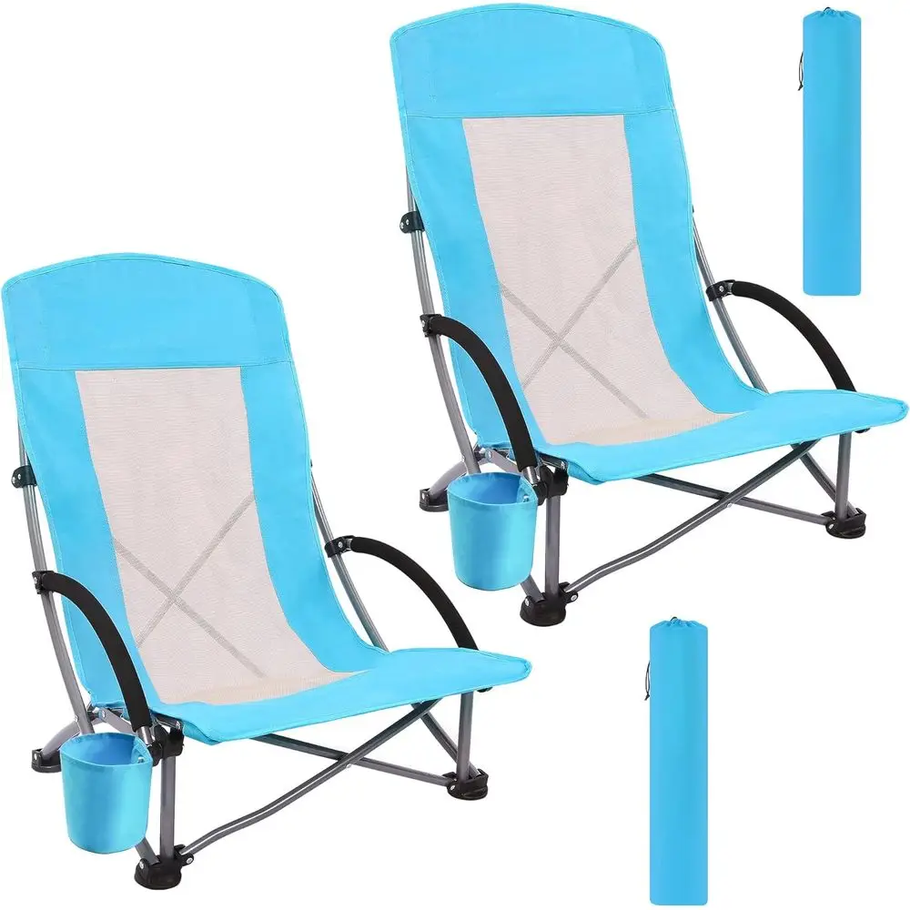 Portable 2-Pack Blue Beach Cha - Outdoor Camping High Chair review and price