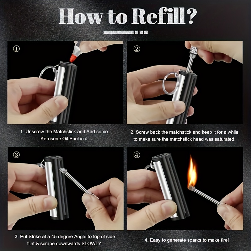 1-5 pack match lighter, flint  - Fire Starter Flint review and price