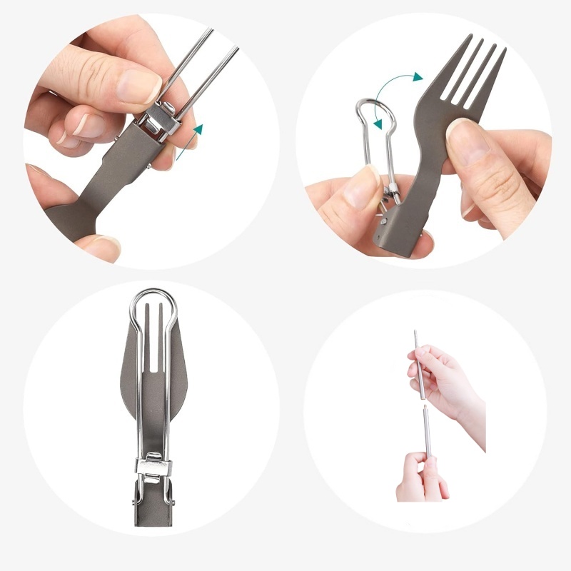 Titanium Foldable Utensil Set  - Outdoor Camping World review and price