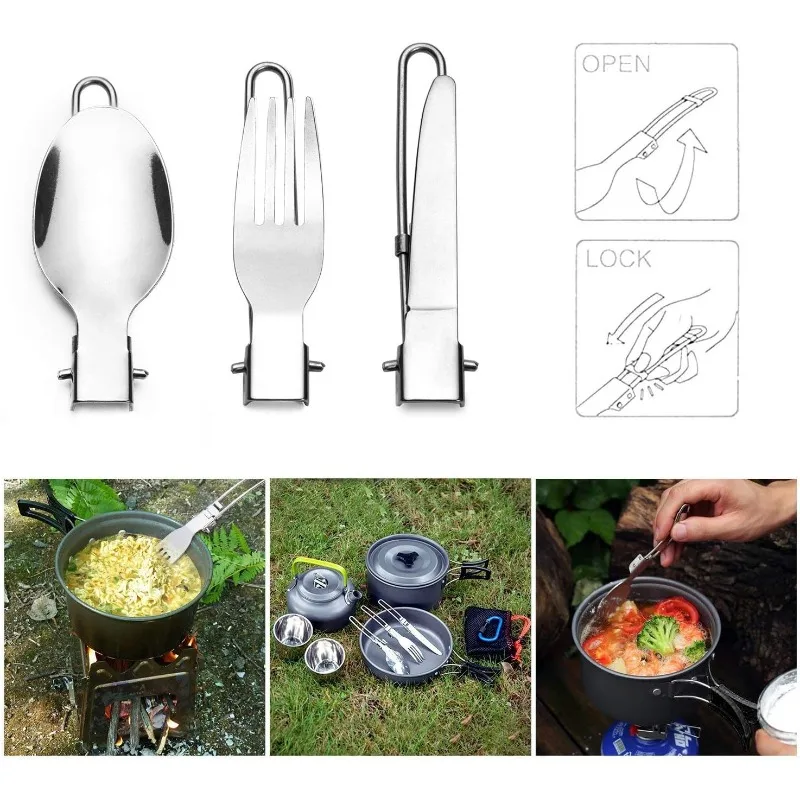 1-10PCS Foldable Camping Forks - Outdoor Camping Glamping Share review and price