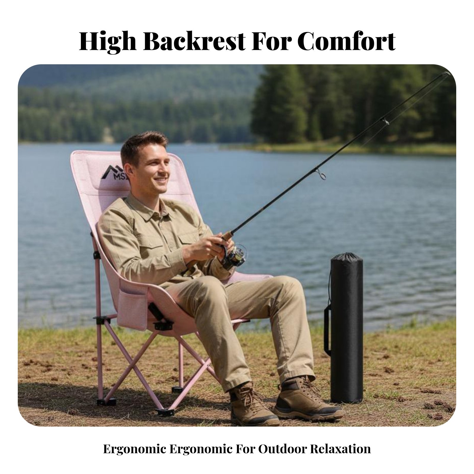 Foldable Mesh High Back Chair  - Outdoor Camping High Chair review and price