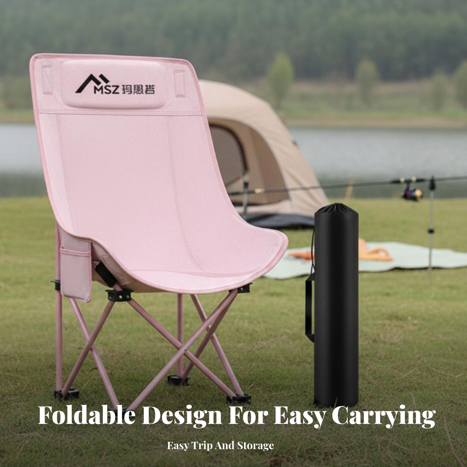 Foldable Mesh High Back Chair  - Outdoor Camping High Chair review and price
