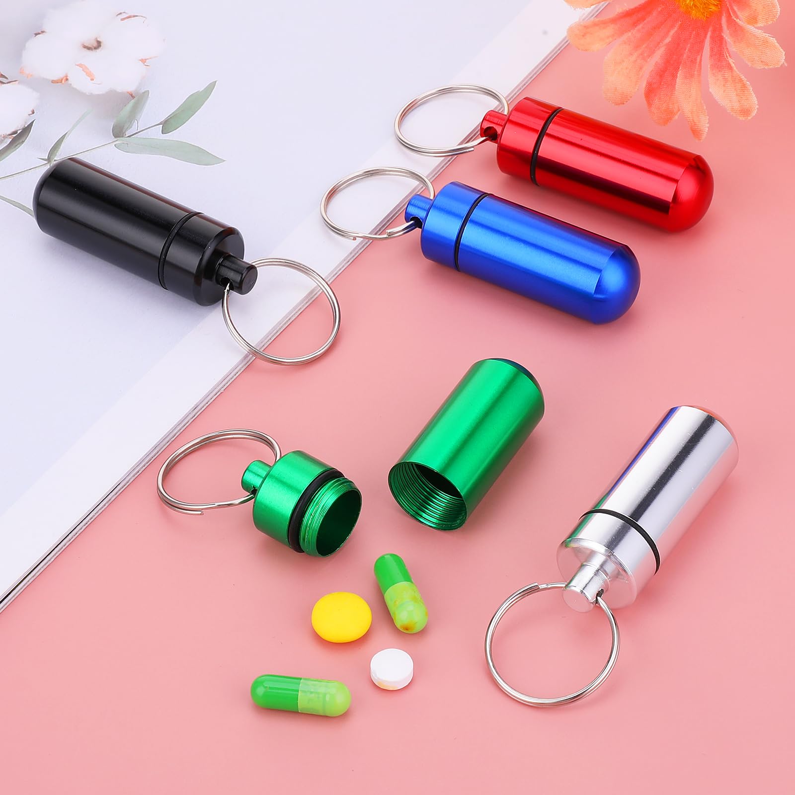 90Pcs Mini Pill Box Keychain W - Travel Outdoor Camping Youtube review and price