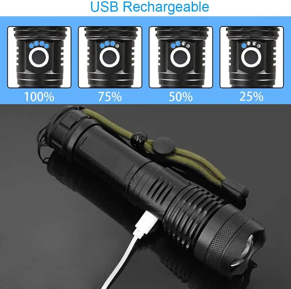 High Power LED Flashlight Rech - Outdoor Camping Lampe review and price